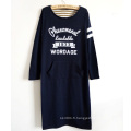 2015 Monochrome Baseball Loose Long T-Shirt Dress